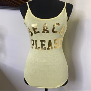 Charlotte Russe Beach Please Bodysuit NWT 1009